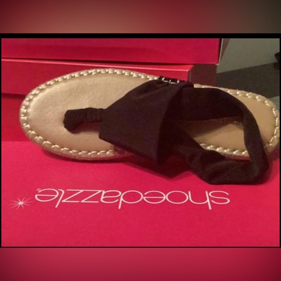 Size 7 NIB Flat Cork Sandals Shoedazzle Aminita - Picture 2 of 4
